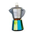 Moka Coffee Pot Glass Christmas Ornament, 10.5 cm