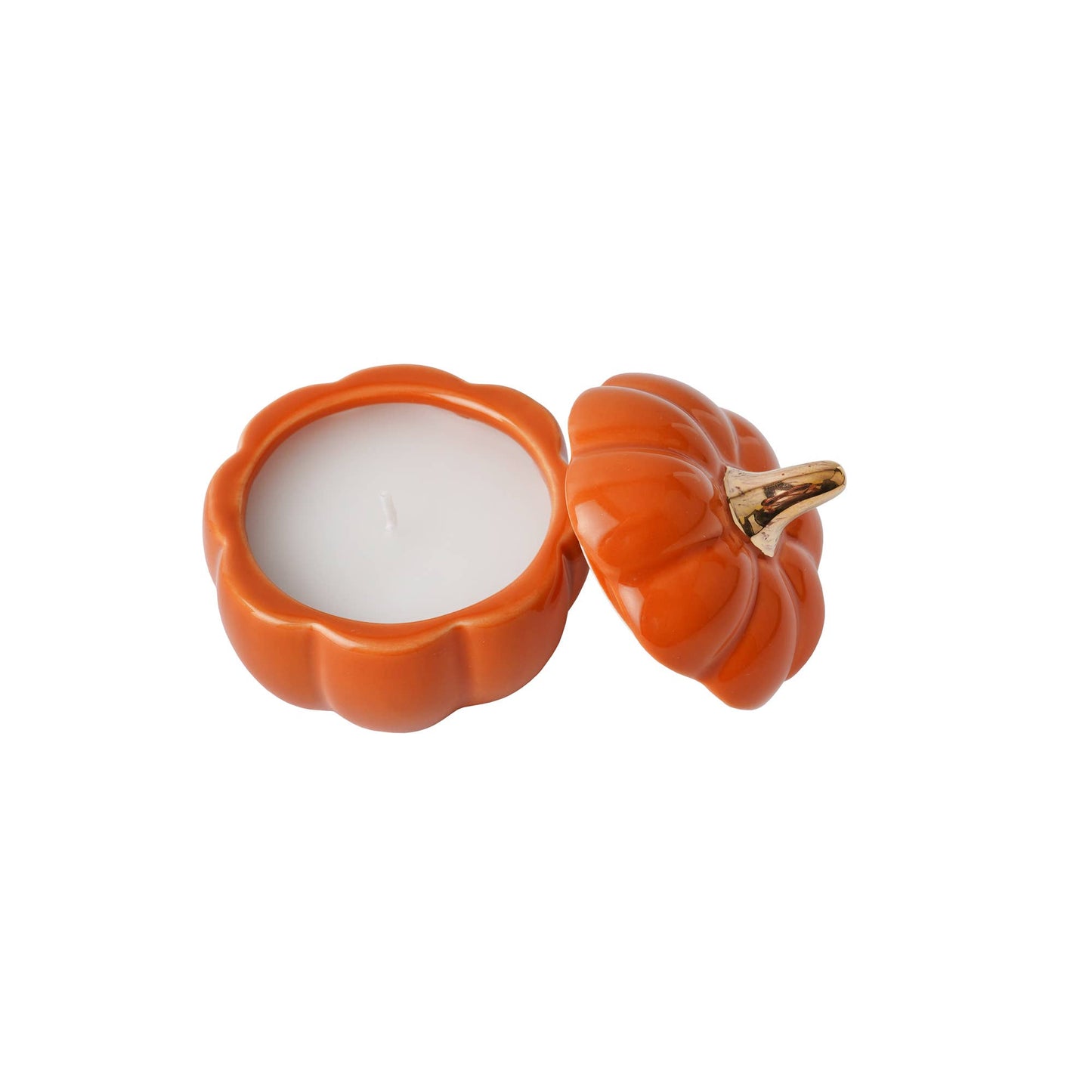 Bougie Citrouille orange en céramique