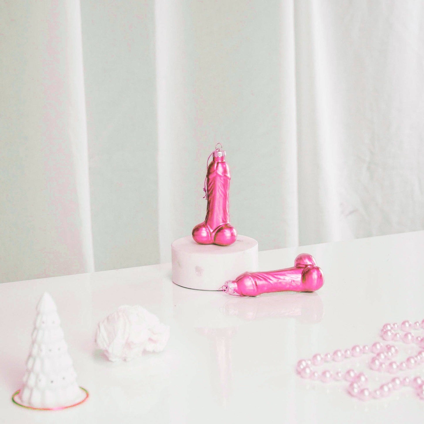 Bola navideña rosa Zizi