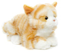 Peluche Chat avec Son Brun Couché-blanc