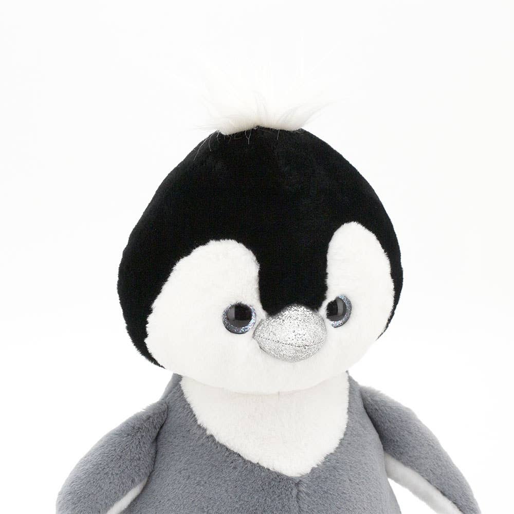 Peluche Fluffy le pingouin gris - 22 cm - dès 0 mois