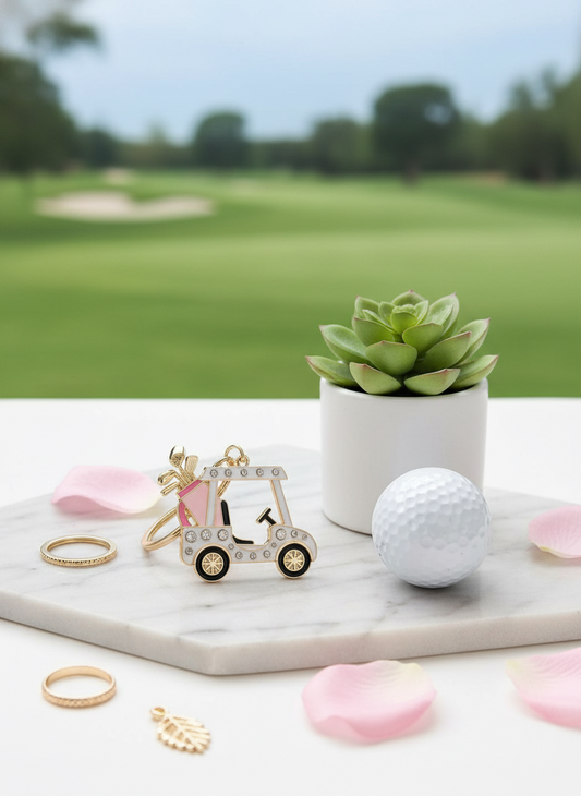 Porte-clés Voiturette de Golf - Blanche