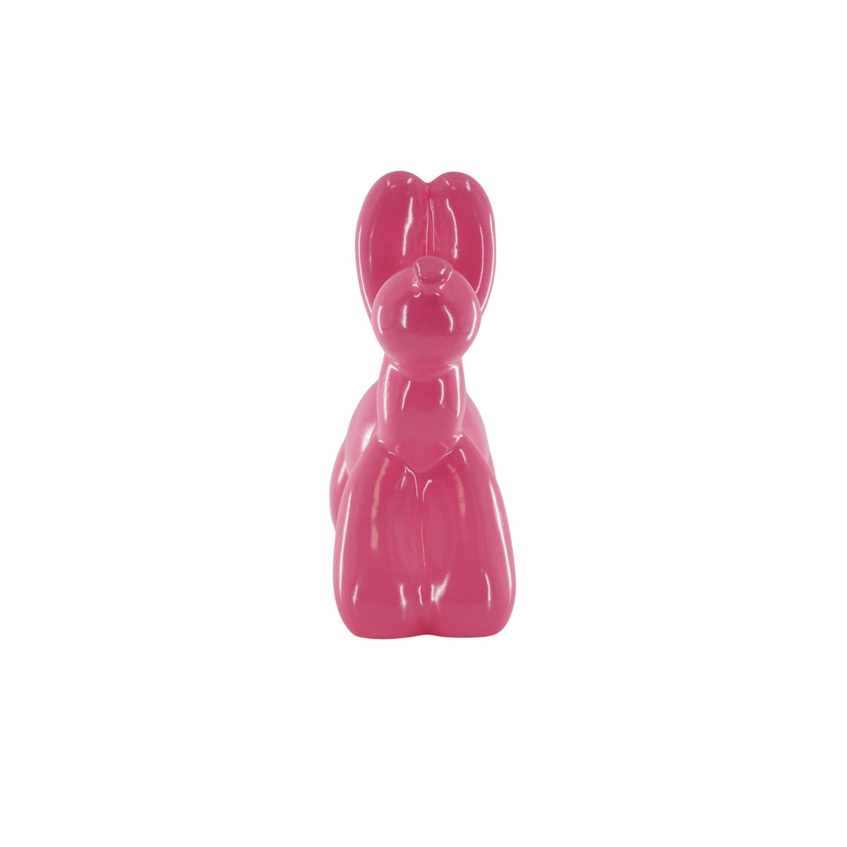 Adorno - Hucha con forma de perro globo - Rosa neón - 17x7x17cm