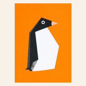 Cartolina origami pinguino