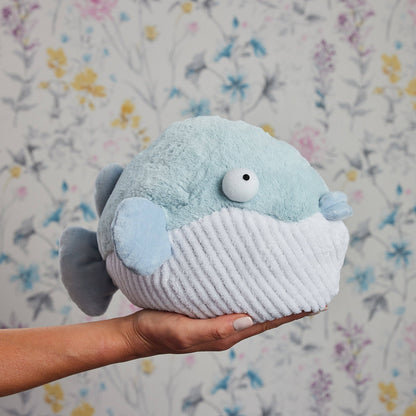 Garrafa de água quente de peluche Warmies em forma de peixe bolha