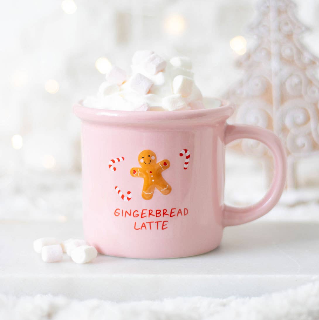 Caneca de Natal Rosa Gengibre