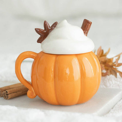 Mug Citrouille Crème avec Couvercle – 400 ml