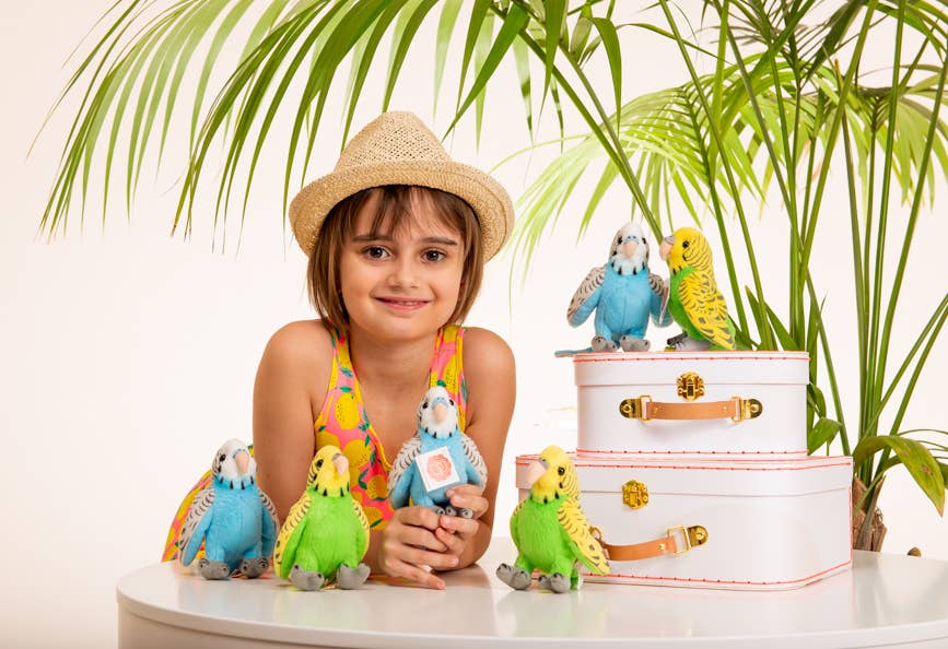 Peluche pappagallino blu