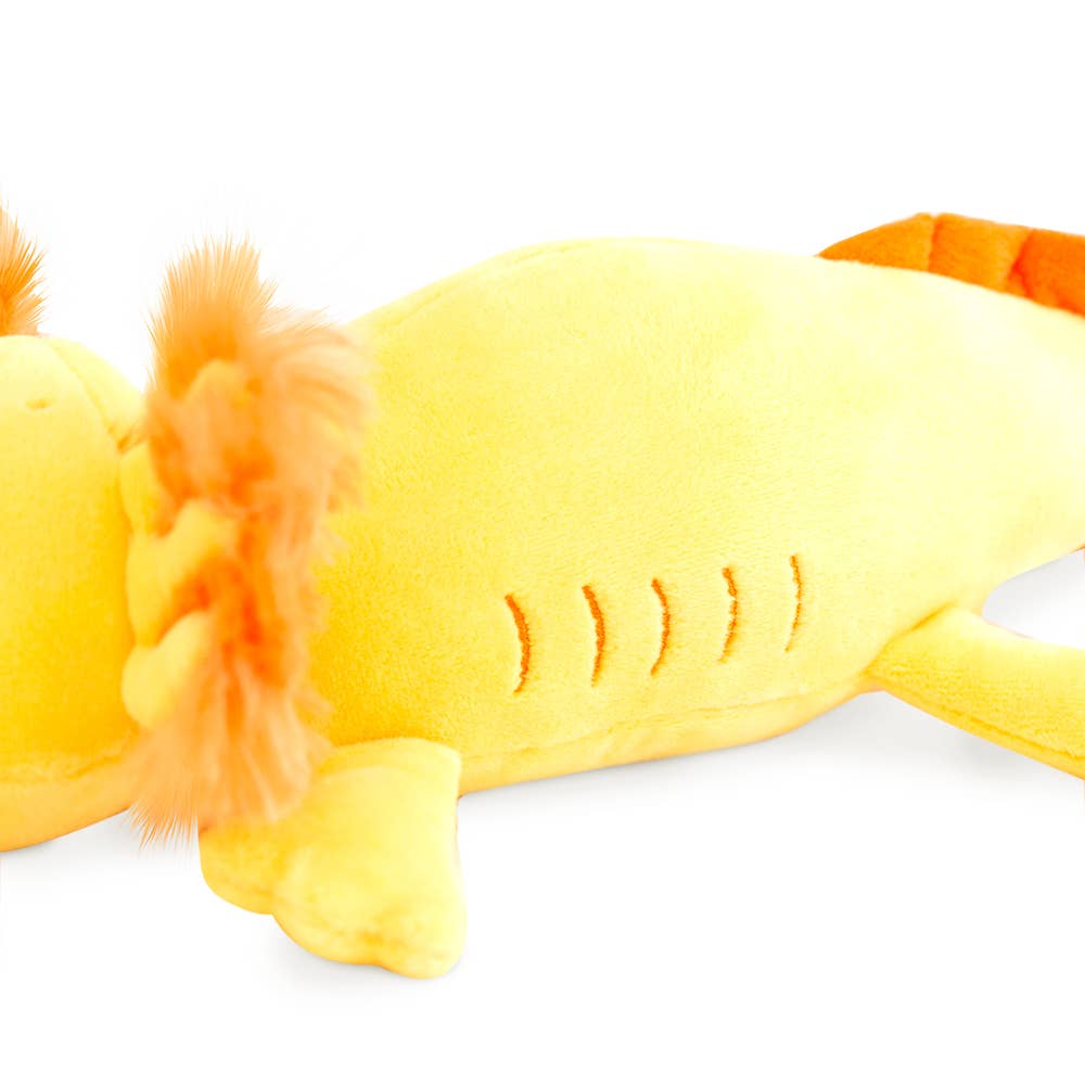 Peluche axolotl jaune 20 cm