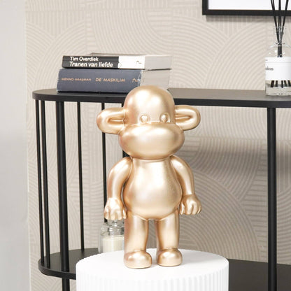 Ornament - Apenbeeldje 'De Legende' - Polyresin - Goud - 33x21x50cm