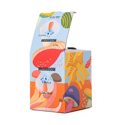 Grande Bougie Champignon Bleu Indigo Peinte à la Main Helio Ferretti Vue 3