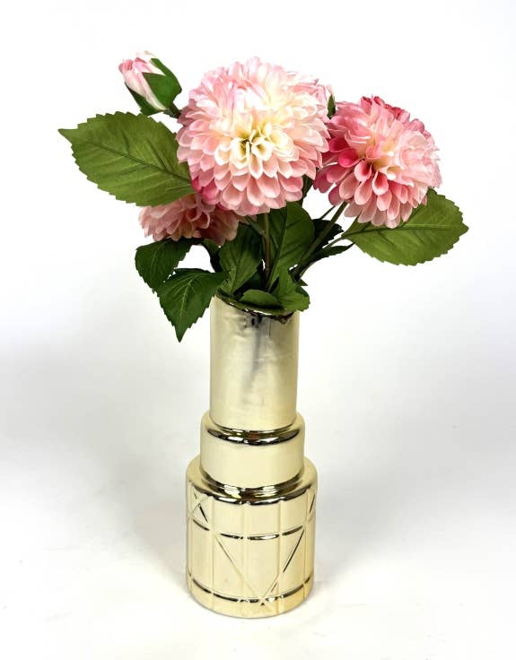Vaso rossetto dorato