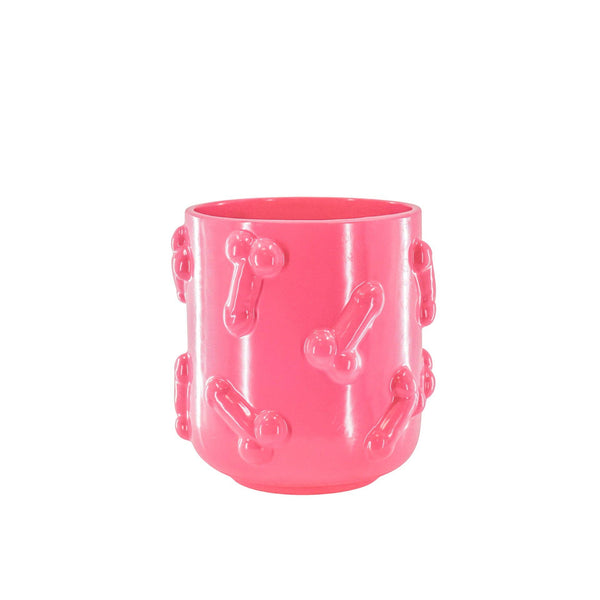 Pot - Dick - Céramique - Rose - 17,5x17,5x17,5cm