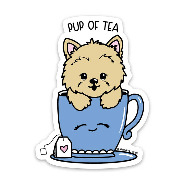 Pegatina de cachorro de Yorkie de Tea