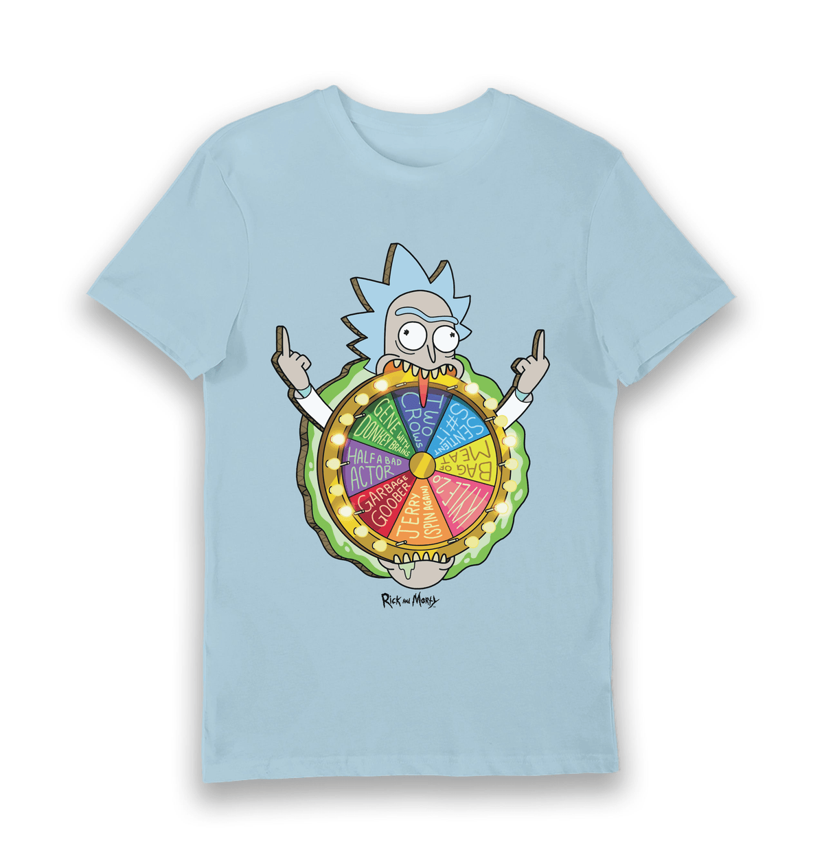 T-shirt adulte Rick and Morty Spin the Wheel