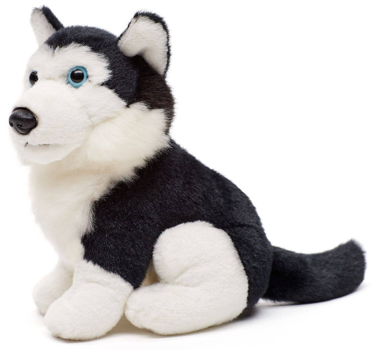 Peluche de husky negro sentado