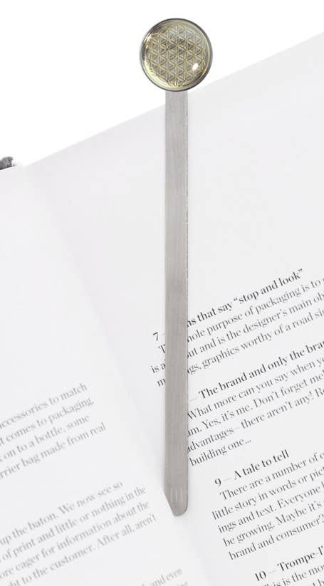 Caja de llavero y marcapáginas "Flor de la vida"