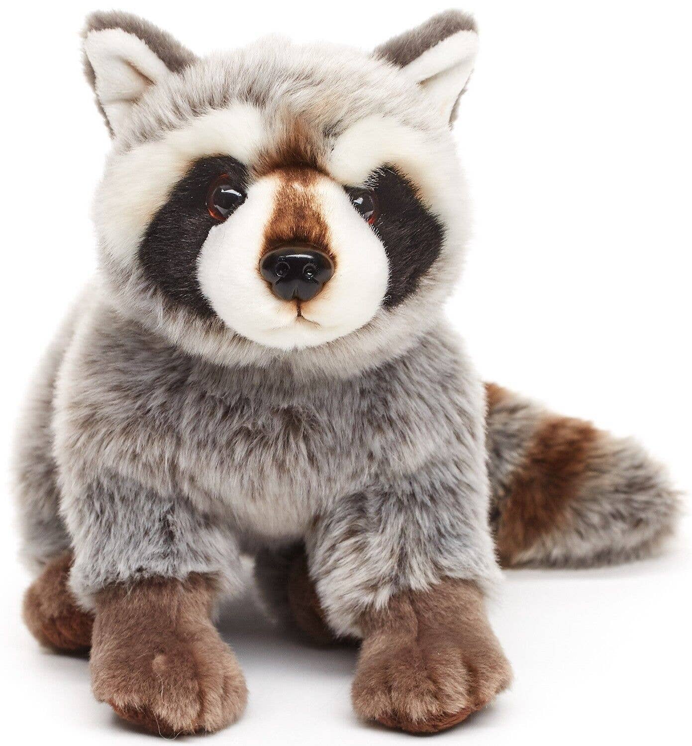 Mapache, sentado, 25 cm (largo), juguete de peluche o peluche