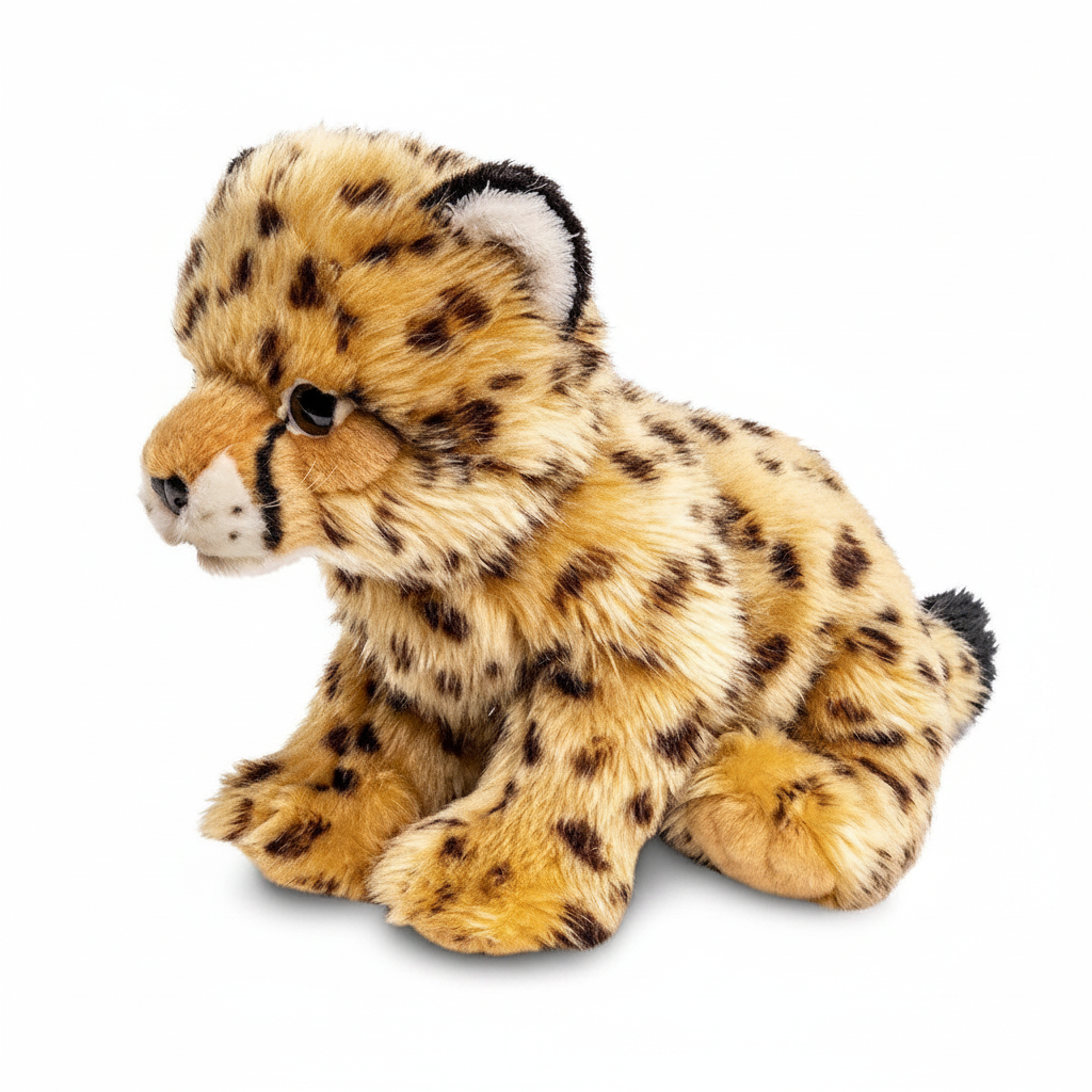 Small cheetah, sitting, 22 cm (height), soft toy/plush