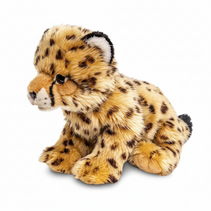 Small cheetah, sitting, 22 cm (height), soft toy/plush