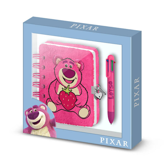 Confezione di diario Lotso Strawberry Plush + penna a 6 colori