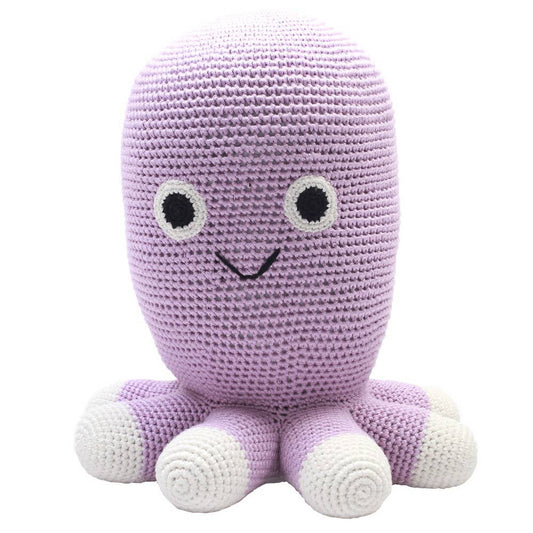 Peluche de ganchillo XL - Pulpo morado claro