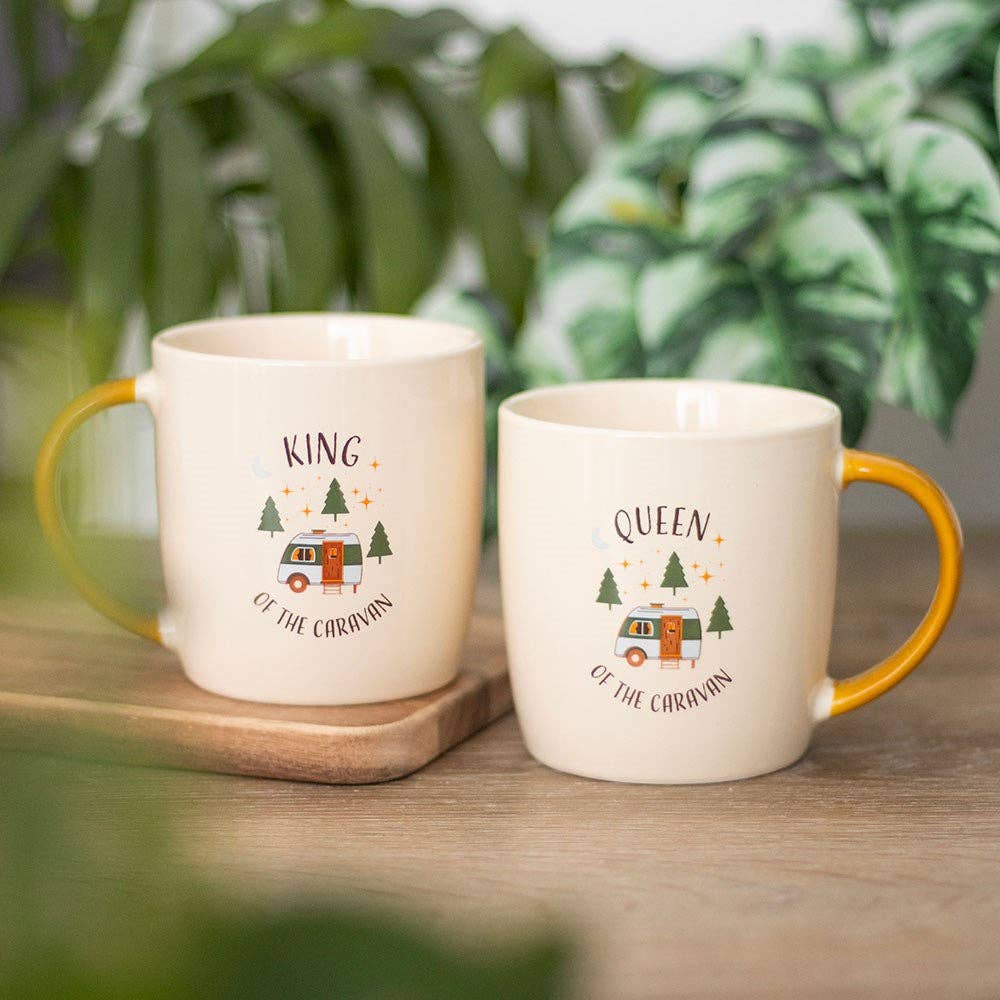 Couple de Mug « Renne et Roi du Camping »