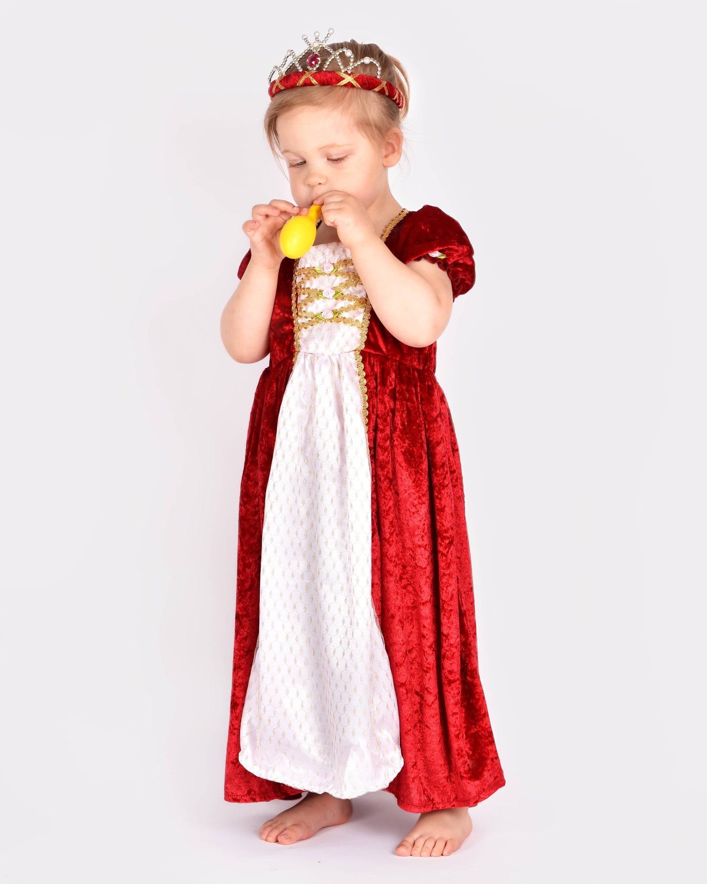 Robe de princesse en velours rouge Den Goda Fen 2-4 ans (98-104 cm)