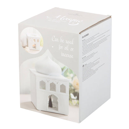 Mosque-shaped oil burner and incense holder