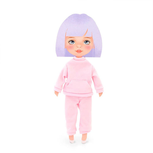 Clothing set: pink tracksuit, 28 cm