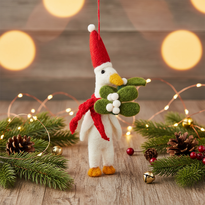 Bola de Navidad de Fieltro Pato "Navidad Quacker"