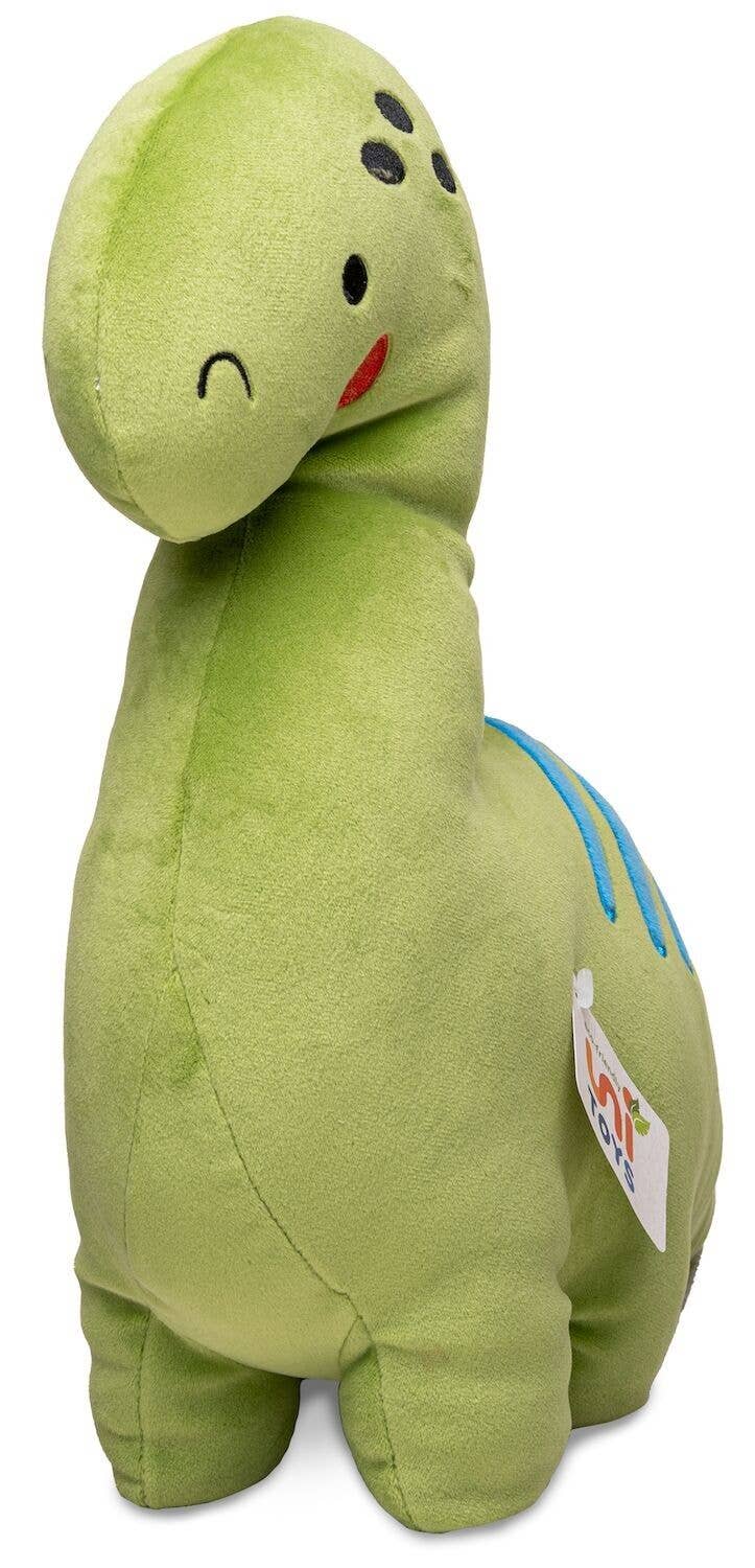 Pluche kussen - groene dinosaurus - knuffel/pluche