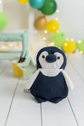 Crochet Penguin Backpack – Blue and White