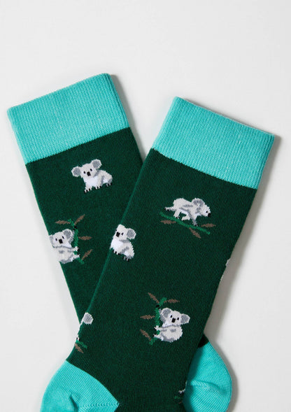 BeKoala Green - 100% Organic Cotton Socks