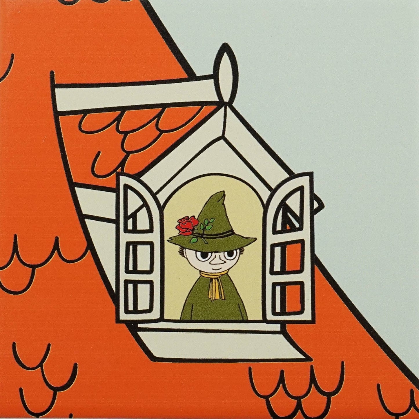 Set of 4 ceramic coasters in a box - Moomin (House)