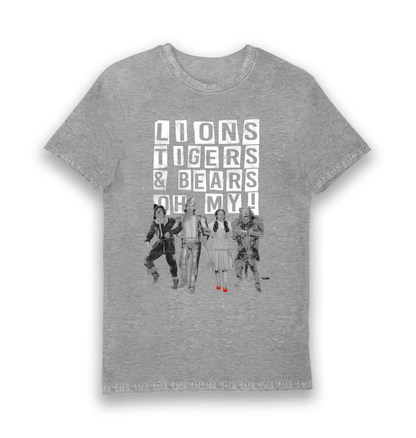 T-shirt adulte Le Magicien d'Oz Lions Tigers & Bears Oh My
