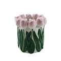 Vase Tulipes - Rose Clair/Vert