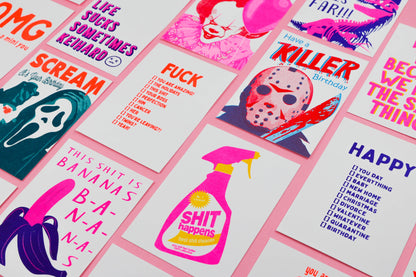 Espray limpiador de rizografía para postales “Las cosas pasan”