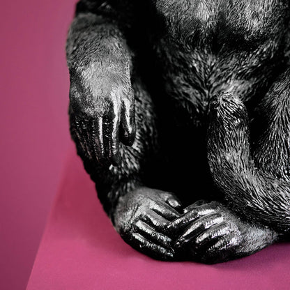 Lampada da tavolo Abu Monkey, nera, 25,5 x 23,5 x 39,5 cm