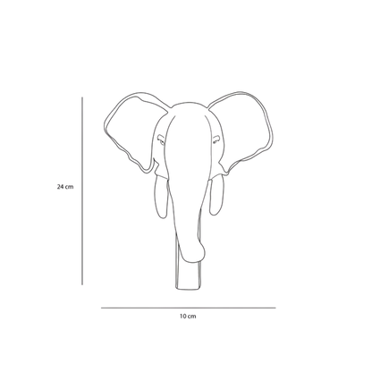 Porte-manteau peluche éléphant - Wild & Soft