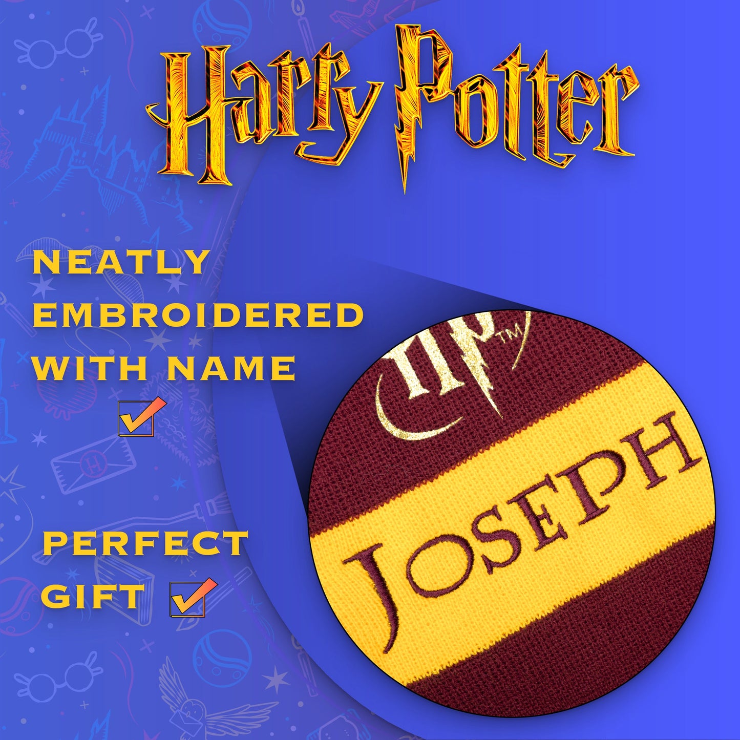 Harry Potter Personalized Scarf - Burgundy
