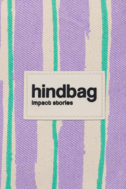 Sac cabas Claude Rayures Vert et Parme