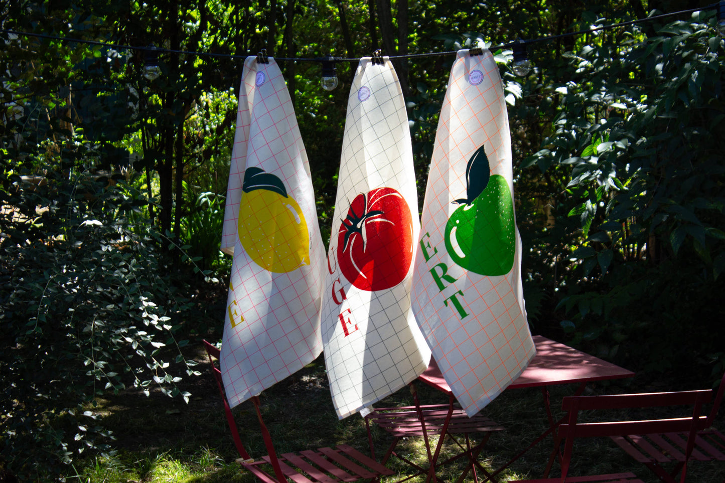 Paño de cocina de color amarillo limón