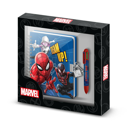 Marvel Spiderman-Pack de Journal A5 + Stylo 6 Couleurs
