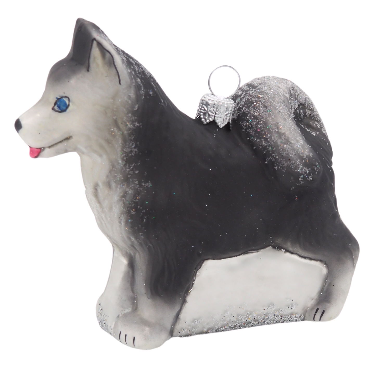 Adorno navideño de husky