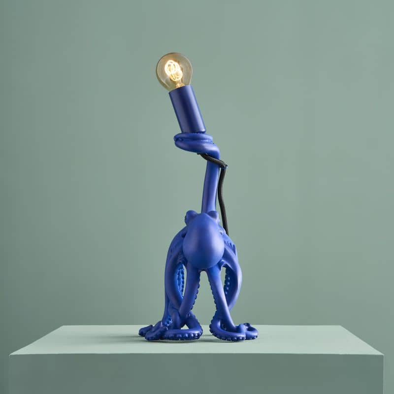 Baby Otto the Octopus Table Lamp, Blue Resin, 15.5 x 13.5 cm