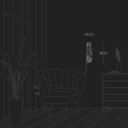 Applique murale Baby FJ, or, 10 x 15 x 35 cm, E27, câble de 2 m