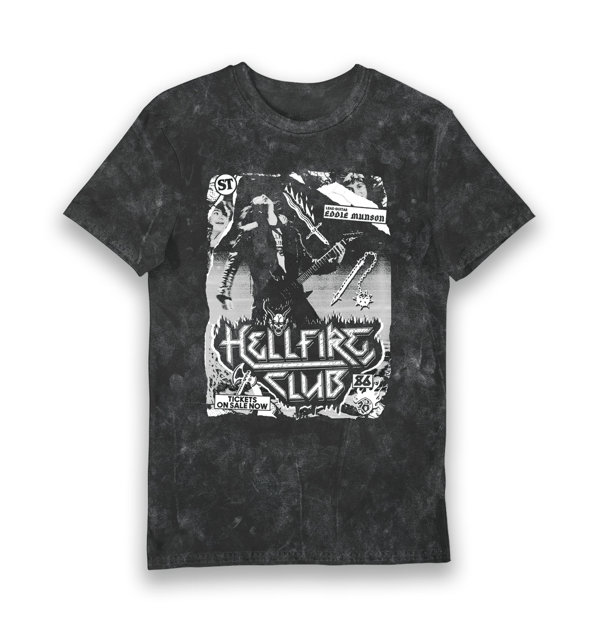T-shirt adulte Stranger Things Hellfire Club Band Snowash