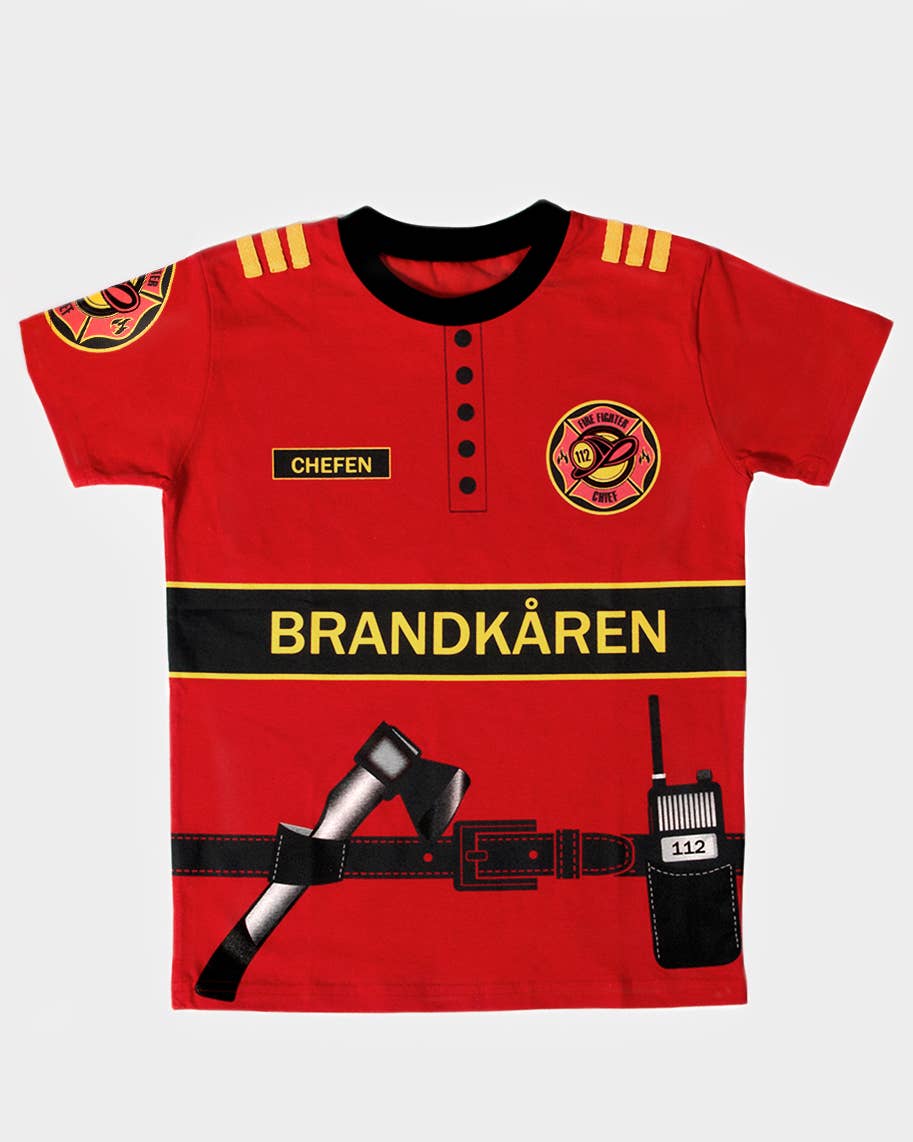 Organic cotton Fire-Fighter T-shirt 98-104 cm
