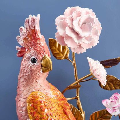 Chandelier Perroquet Orange/Or 39,5 x 12 x 59 cm